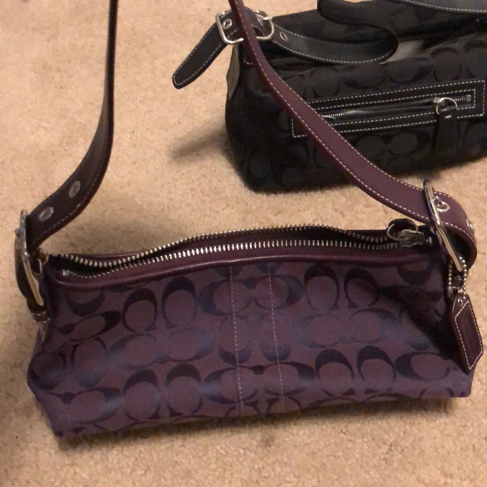 Purple coach purse